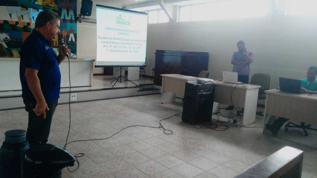 Camacã: Prefeitura realiza Audiência Pública da prestação de contas do 1° quadrimestre de 2019.